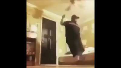 fat guy dances to better call saul intro