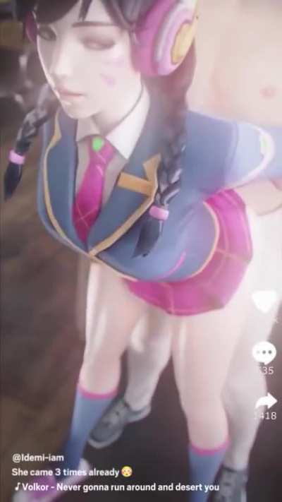 D.va Got Caught Fucking In The School Hallway (Idemi) [Overwatch]