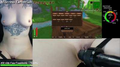 Playing a hentai survival game naked &amp;amp; vibed 🤩🥵