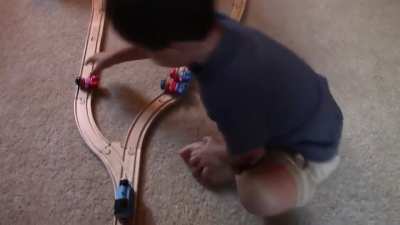 A kids solution to the train track problem