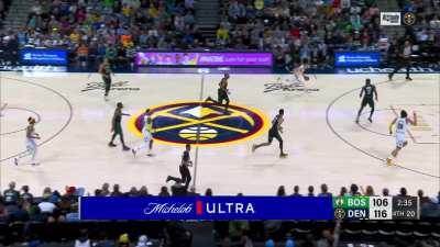 [Highlight] Jokic to Michael Porter Jr in transition who throws the alley to Aaron Gordon