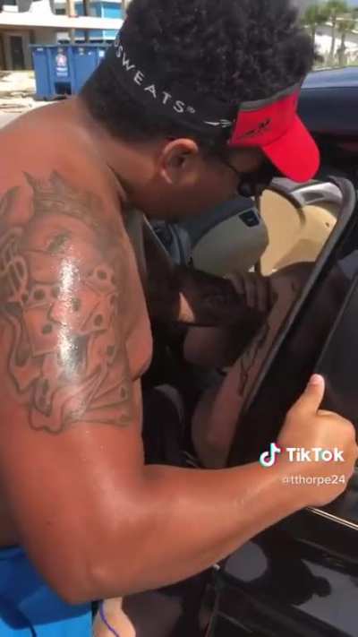 Guy grabs girls butt and this is how her boyfriend reacts.