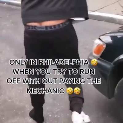 Mechanic stops woman trying to drive off without paying
