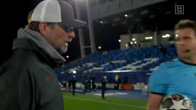 J. Klopp critizes Ref F. Brych: "It's unfair" | Brych hits back: "What you're doing now is unfair, too." [paraphrasing]