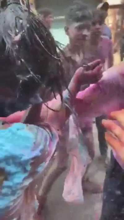 Japanese Girl Groped &amp;amp; Egged During Holi