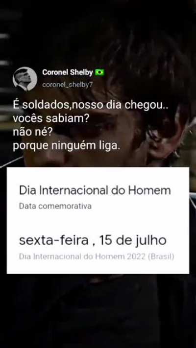 Feliz dia dos homens 😊 parab&eacute;ns saldados