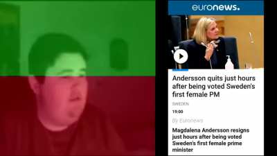 "Sweden's frirst female PM" ... LET'S GOOO ... Wait ...