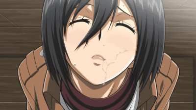 Mikasa Swallows (GIF)