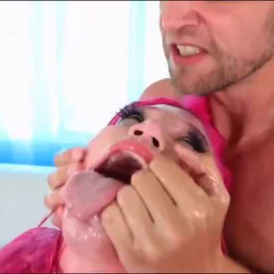 Mom was going thru a mid life crisis so she got her hair done pink and started acting crazy, so her dutiful son put his feet down on her freak before she rebels further