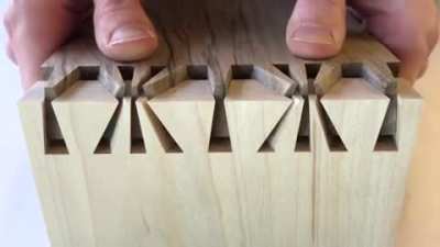 Japanese sunrise dovetail joint