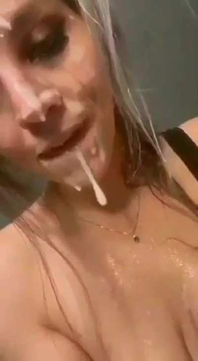 She’s got something to say with all that cum on her face 😶‍🌫️