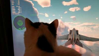 My RIO dilligently watching the radar.