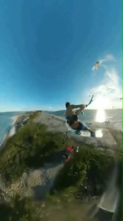 Dude jumps an island