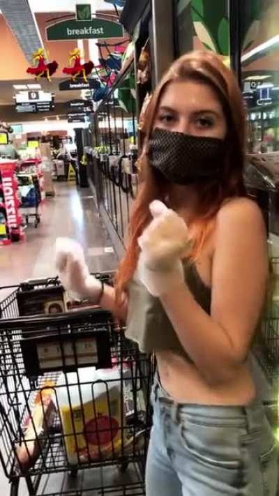 Marlhy dancing at store