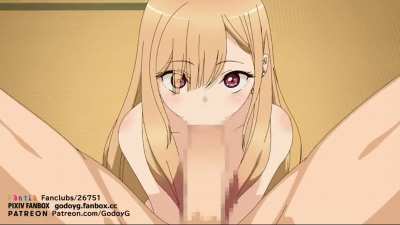 Getting a Blowjob from Marin Kitagawa [Sono Bisuku Dōru wa Koi o Suru] (GodoyG)