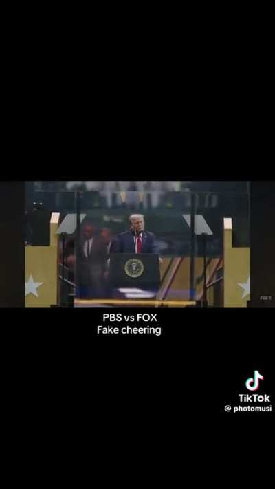 PBS vs Fox News (Fox added claps &amp;amp; cheering).