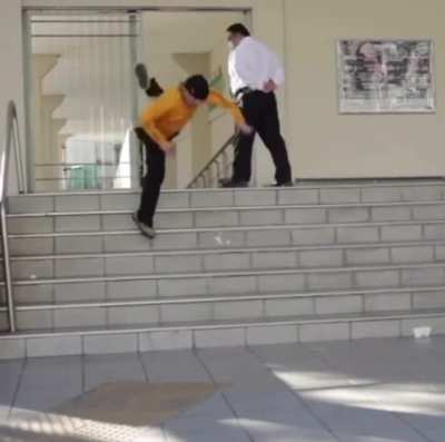 Security guard vs skateboarder