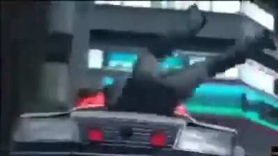 kiryu running from Charlie from Hazbin Hotel