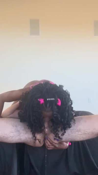 me fucking my own head on a big white dick