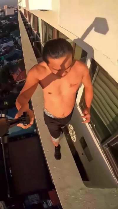 Sure you can film your workout&hellip;.. just not on the edge of your condominium