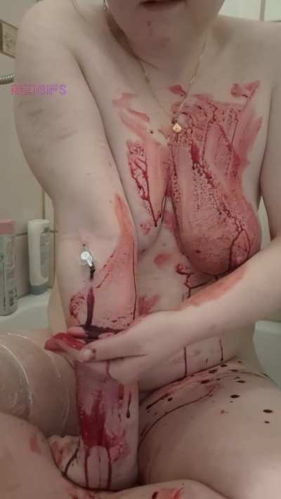 I just love feeling of being covered in blood...
