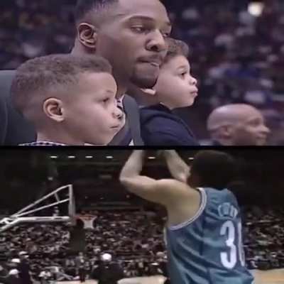 1994 | A young Stephen Curry attends his first NBA Three-Point Contest