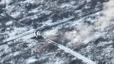 10th mountain assault brigade destroying equipment that Russian soldiers were attempting to use against them