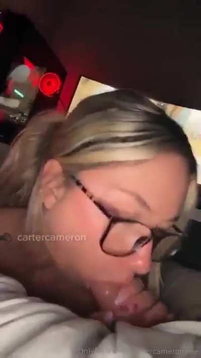 Surprising him in bed