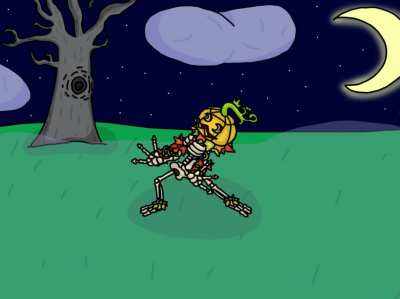 Punkleton does the funny spooky dance! I mean, isn&rsquo;t Punkleton the perfect mixture of Skid and Pump?