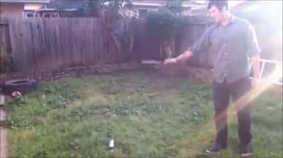 WCGW Throwing a knife at the spray paint
