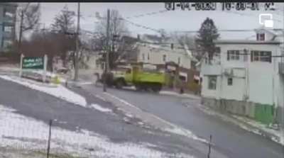 What could go wrong Running a stop sign in a plow truck ? Massachusetts