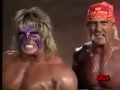 Hulk Hogan &amp;amp; Ultimate Warrior Coked Out Of Their Minds For WWF Promo (1991)