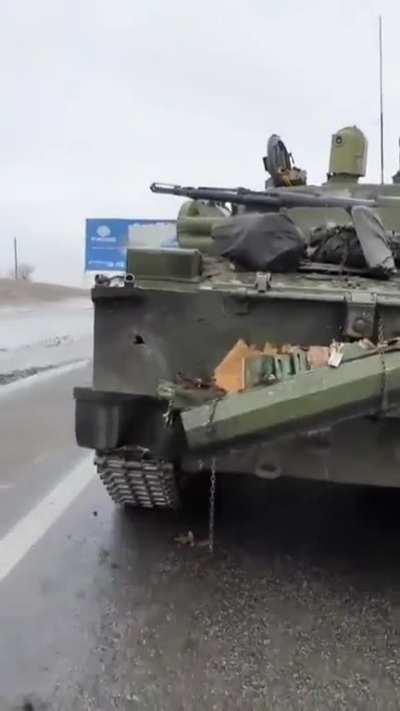 Abandoned Russian tank
