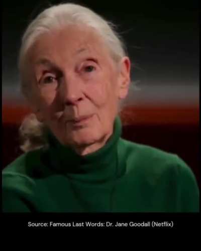 Dr. Jane Goodall recorded this Netflix interview in March 2025, asking that it only be released after her death.