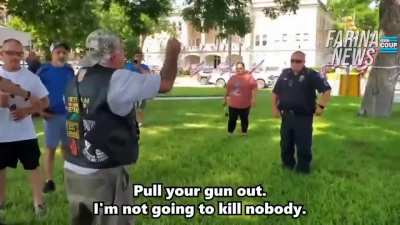 Great-grandfather of one of the Uvalde victims confronts police