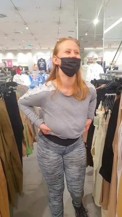Even when I buy a coat, I have to provide extra excitement.