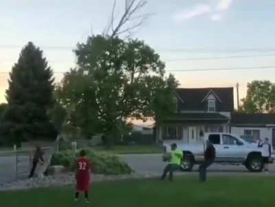 Tree: 1, Dumbass: 0