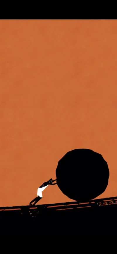 mobile game based off the Sisyphus rock push meme (Sisyphos)