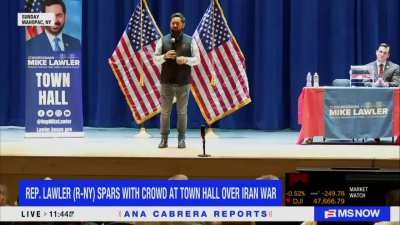 Constituent rips in to GOP Congressman Mike Lawler at his town hall in Mahopac, NY before being escorted out: 