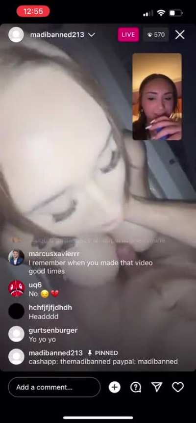 Madibanned tittyfucking IG live