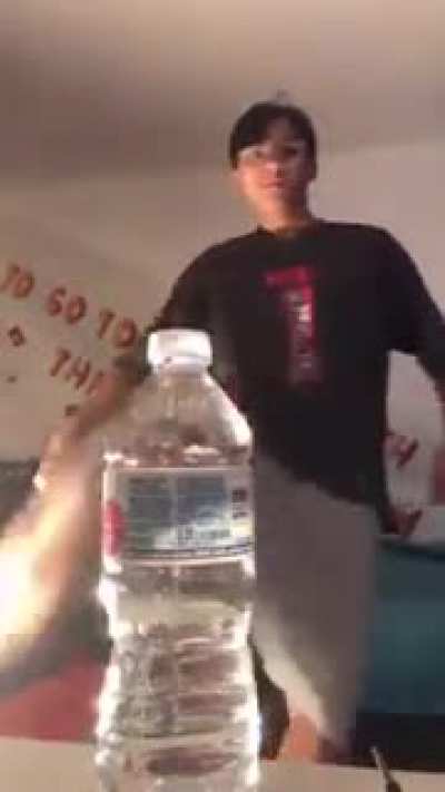 Kick the bottle cap challenge