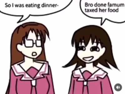 Bro ate dinner