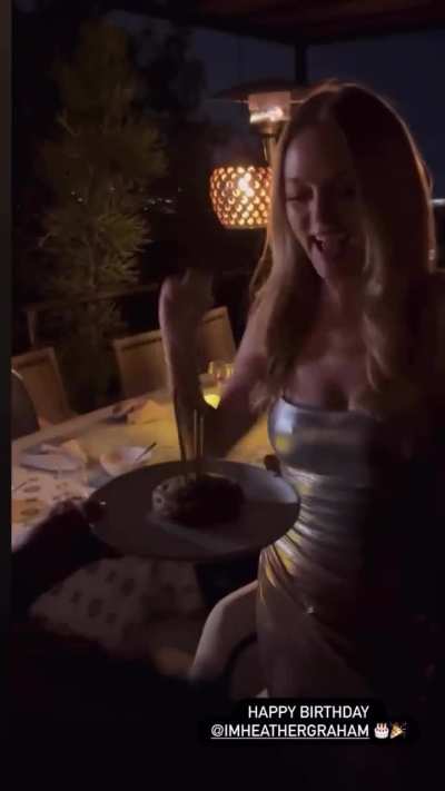 Blowing out her birthday candles, IG stories Jan 2026