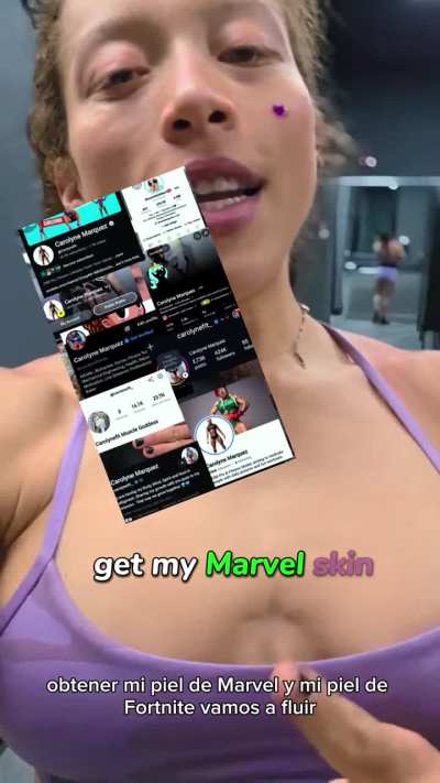 Day 12 of me flexing until I reach 1 Million/ Have my own Fornite skin and Marvel notices my socials full flexis video at shreddedgains.com #shreddedgains.com #musclegoddess #carolynemarquez #1zillion #series