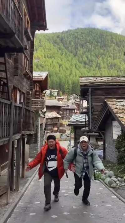 Hahahaha touring in Swiss