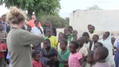 African children hearing the Fiddle for the first time
