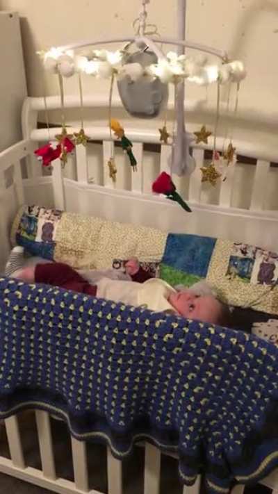 My son likes his new mobile! I&rsquo;ve been up late for days making a Little Prince themed mobile. I wanted to make something special for him. He&rsquo;s only three months but seems very happy with it! My heart is happy!