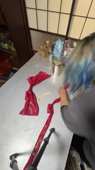 8 Hours of Hardcore Latex Gear Modding &mdash; Reinforcing My Rubber Miko Outfit in Full Timelapse