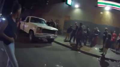 [MORE CONTEXT] Full video of Portland "Truck Man" defending trans-woman from BLM rioter-robbers, being attacked, escaping, then being attacked again and kicked until unconscious. He survived!