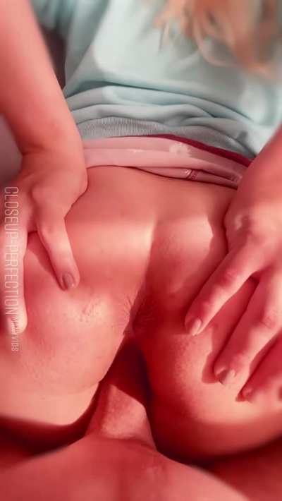 Spreading my cheeks